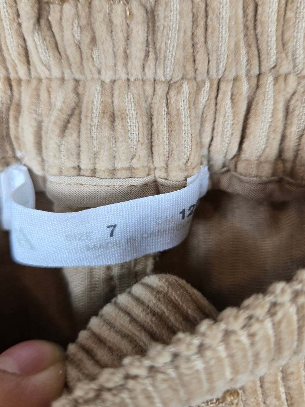 Zara Girls Size 7 Tan Corduroy Pleated Shorts High Waist Academia - Picture 6 of 7